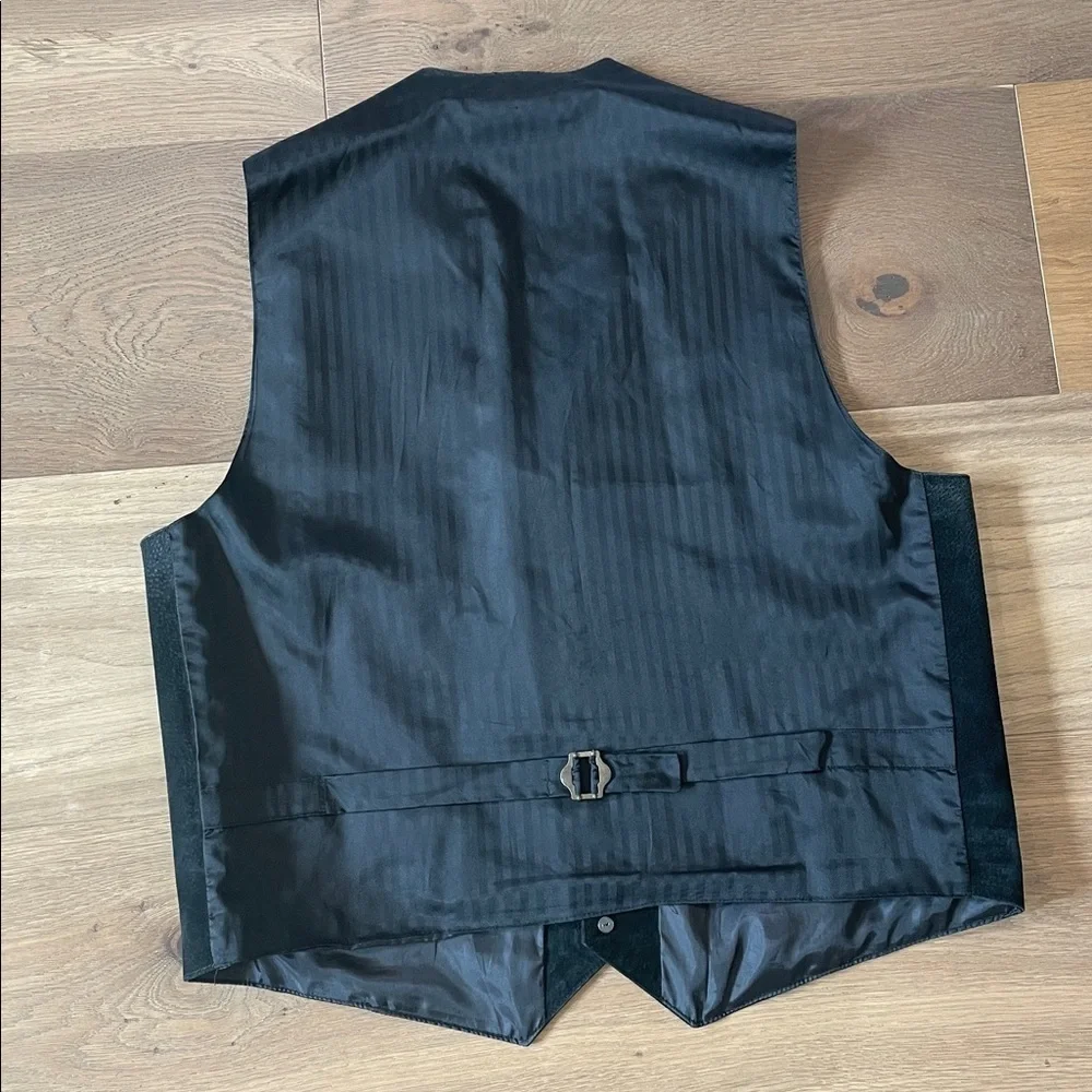 J. Riggings Men’s Black Suede Leather Vest Size XXL